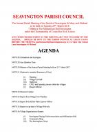 Agenda Annual Parish Meeting