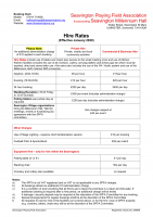 Hire Rates – effective Jan 2020