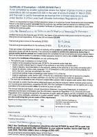 Cert of Exemption 2019-20